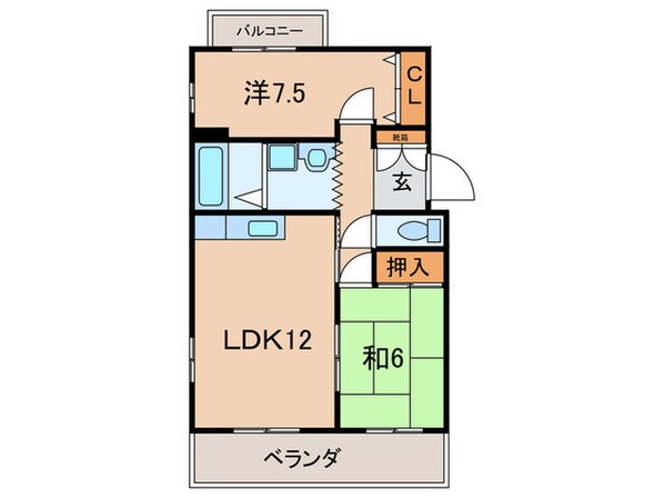 エクセルシア楠丘の物件間取画像